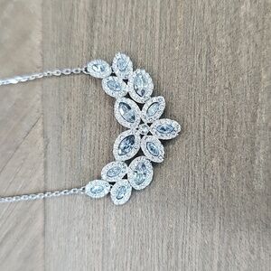 Swarovski Silver and White Crystal Necklace